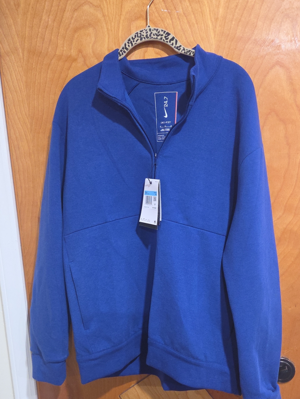 Nike Men’s Blue Half-Zip Pullover Sweatshirt
